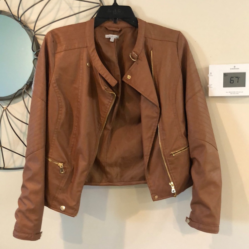 Like new brown leather jacket